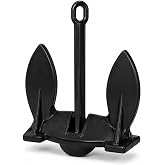 MarineNow Vinyl-Coated Cast Iron Navy Anchor for Saltwater and Freshwater