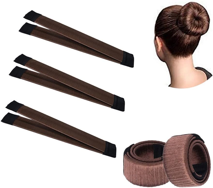 TRIXES Hair Bun Snap Band Styling Tool Pack of 3 Easy Updo Beauty Aid