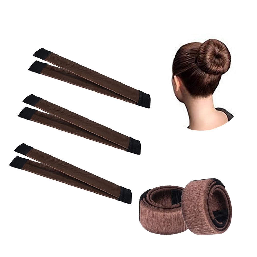 TRIXES Hair Bun Snap Band Styling Tool Pack of 3 – Beauty Aid Accessory