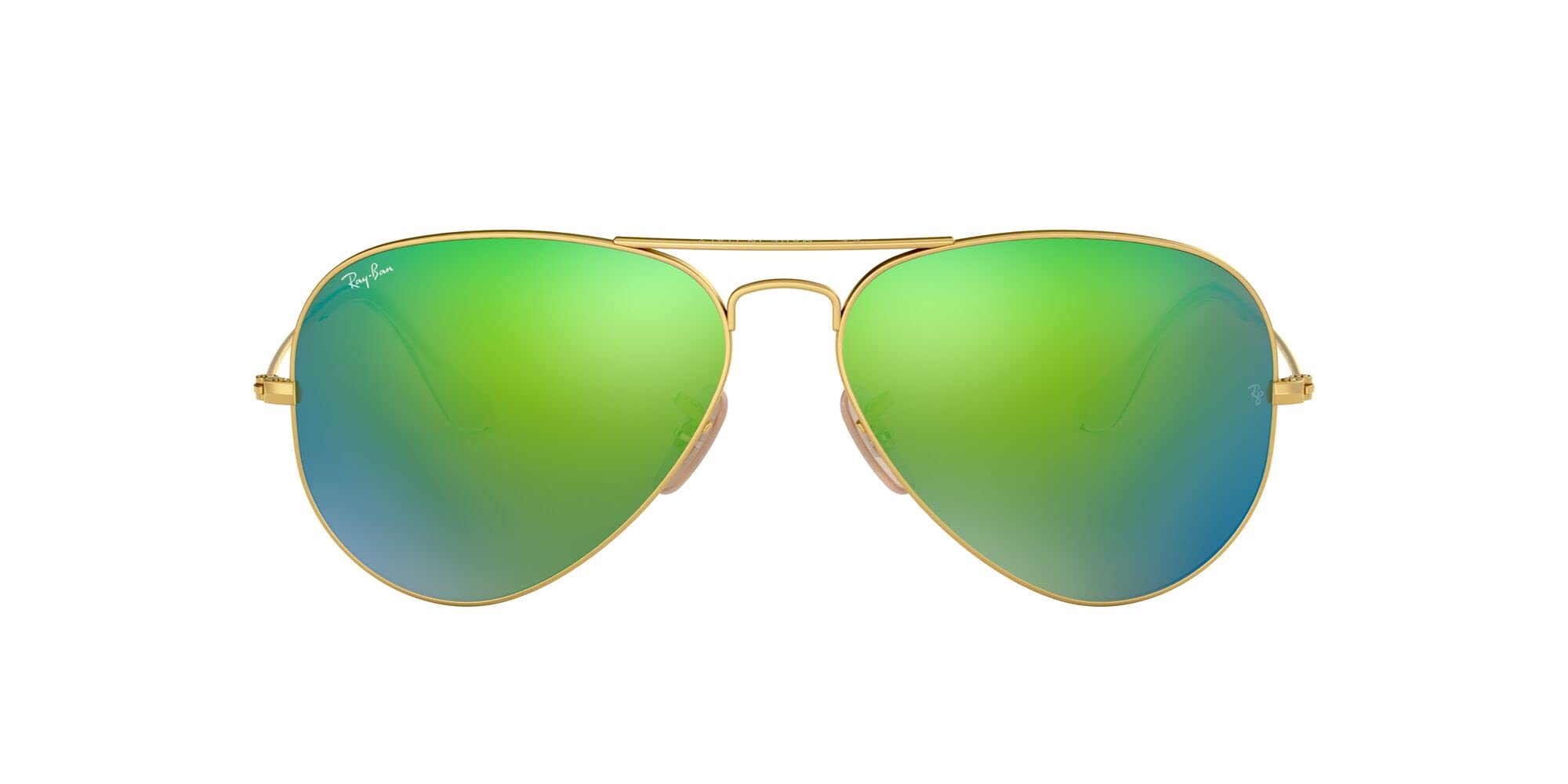 Ray-Ban Unisex Aviator Metal Sunglasses, Gold (Gold 112/19)(green Mirror), 58 mm UK