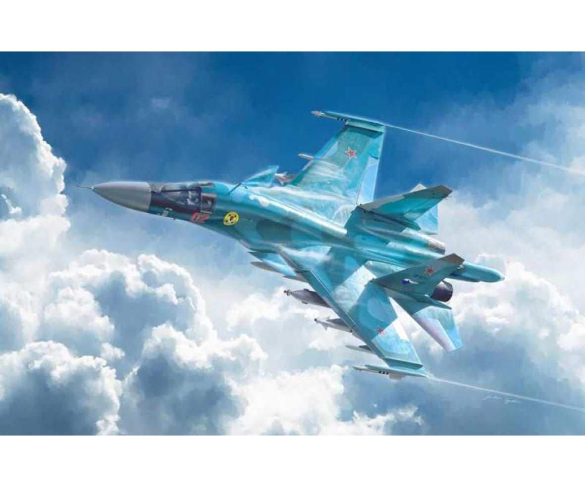 Italeri 1379 Su-27, Su-32, 1:72 SUKHOI SU-34 Fullback, Not Painted, Large