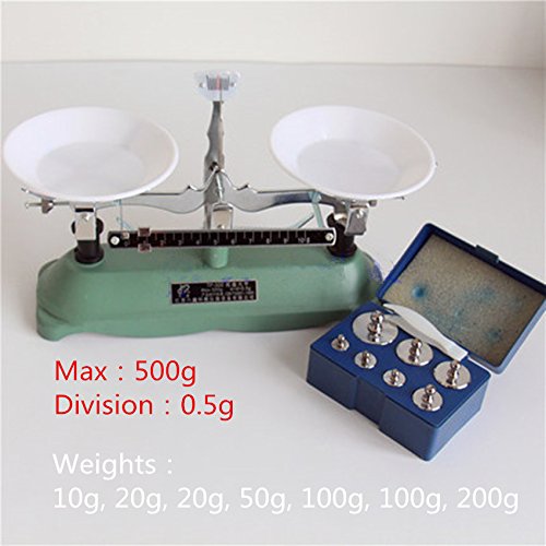 500 Gram Table Balance Scale with 7 Calibration Weight Physics