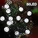 Binval G12 Solar Powered String Lights for Outdoor Patio Lawn Landscape Garden Home Wedding Holiday and Christmas decorations[50LED-White]