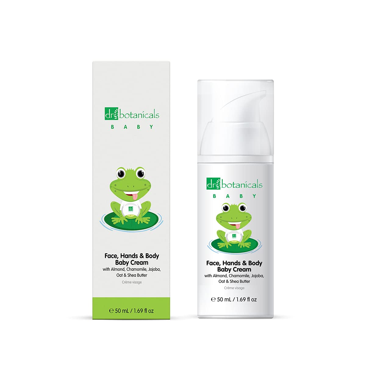 Dr Botanicals Face, Hands & Body Baby Cream | With Almond, Chamomile, Jojoba, Oat & Shea Butter | Dermatologically tested, 99.67% Natural, 100% Vegan | 50ml