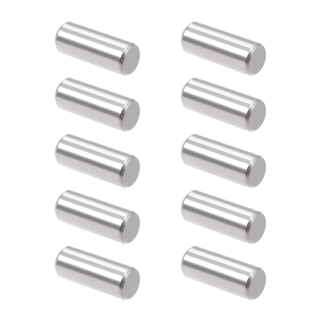 Unifizz 10Pcs 10 x 25mm Dowel Pin 304 Stainless Steel Shelf Pegs Support Shelves Silver Tone