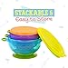 Suction Bowl Feeding Set, Stackable Toddler Suction Bowls with Spill-Proof Lids, Dishwasher Safe Spill Proof Bowls for Toddlers and Babies, Baby Dish Set of 3 Bowls