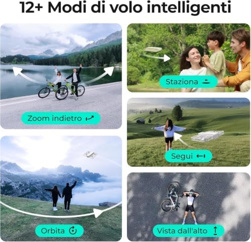 X1 Telecamera Auto-Volante, Video HDR con Drone Tascabile, Decollo sul Palmo, Percorsi di Volo Intelligenti, Follow-me Action Camera con Controllo a Mani Libere, Bianco (Combo)