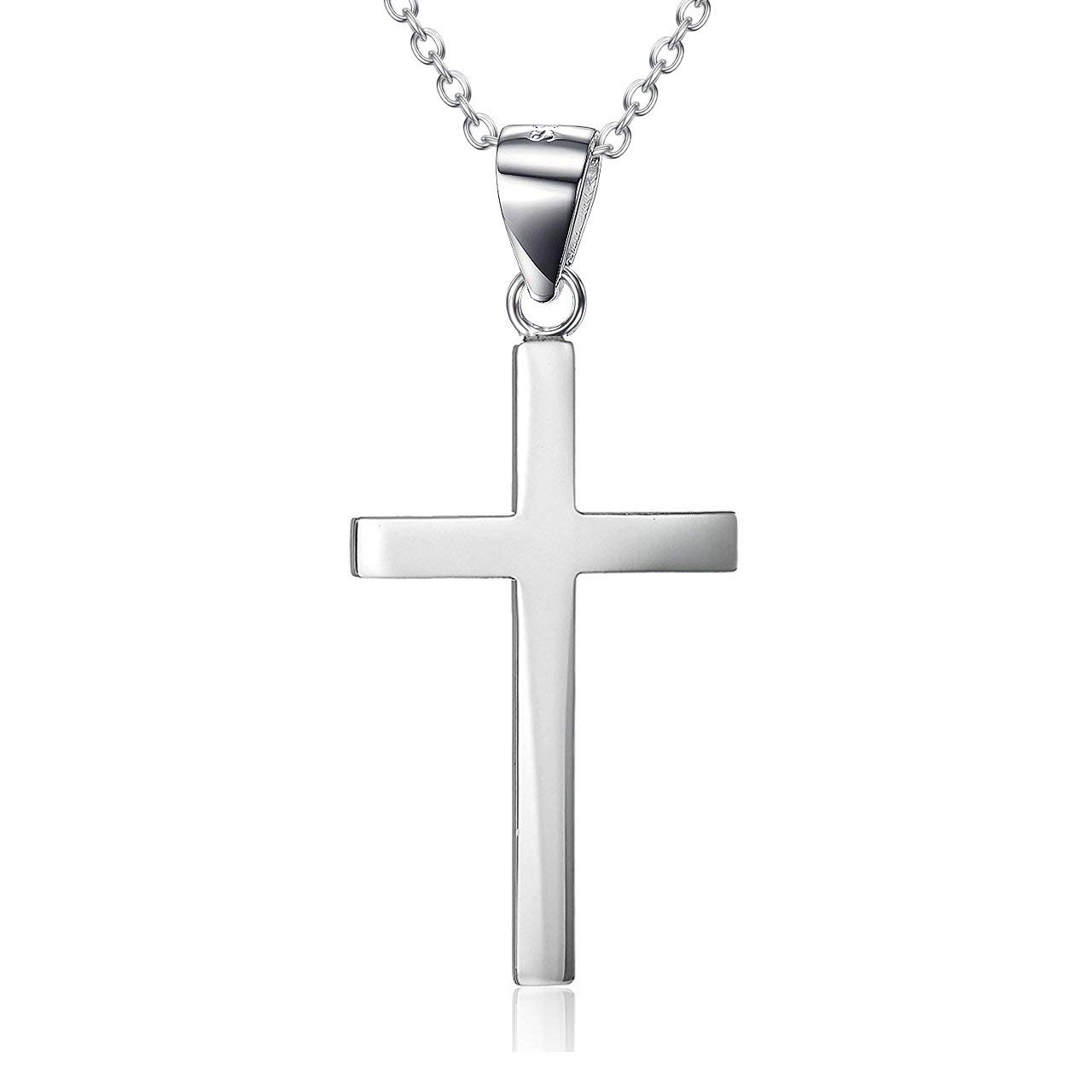 YAFEINI 925 Sterling Silver Cross Necklaces for Women,Exquisite Cross Pendant Necklace Chain Jewellery Gifts For Women Girls Mum Daughter