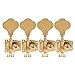 Kmise 5 String Bass Electric Guitar Tuners Tuning Pegs Keys Machine Heads Open Gear 4R1L Gold 1 Set (MI1511)