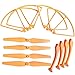 Night lions Tech(TM) Replacement Spare Parts for Syma X8 X8C X8W Venture RC Quadcopter 4pcs Main Blade Propeller & 4pcs Propeller Protectors Blades Frame & 4pcs Landing Skid (Orange)