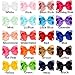 Baby Girls Toddler Hair Bows with Alligator Clip Grosgrain Barrettes Bundles Accessories for Infant (3 inch, 40Pcs/20Pair)