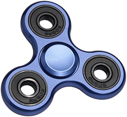 ELONGDI EDC Hand Spinner Aluminum Help Focus Durable Finger Spinner Toy Perfect for Spend Time Relieves Anxiety Fidget ADHD Autism Lessen Boredom, High Speed Up to 5mins (Blue)