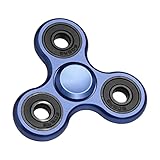 Elongdi EDC Hand Spinner Aluminum Help Focus Durable Finger Spinner Toy Perfect for spend time Relieves Anxiety Fidget ADHD Autism lessen boredom, High Speed Up to 5mins (Blue)