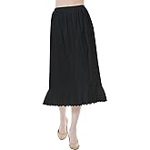 BEAUTELICATE Half Slip Skirt Extender 100% Cotton Vintage Underskirt with Lace Embroidery