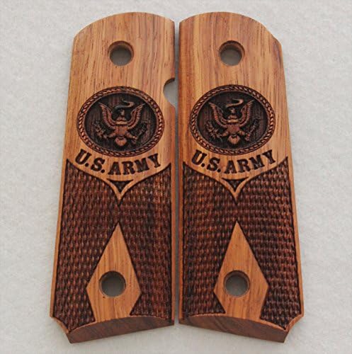 1911 US Army Compact or Officer's Model Wood Grips Colt, Kimber, Sig, S&amp;W Exotic Solid Rosewood