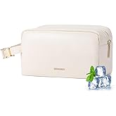 Insulated Snack bag,Lunch Bags For Women,Small Lunch Bag,Built-in Ice Packs to Keep Food Fresh,Small Cooler,Breast Milk Cooler,Suitable For Work and Travel(Beige)