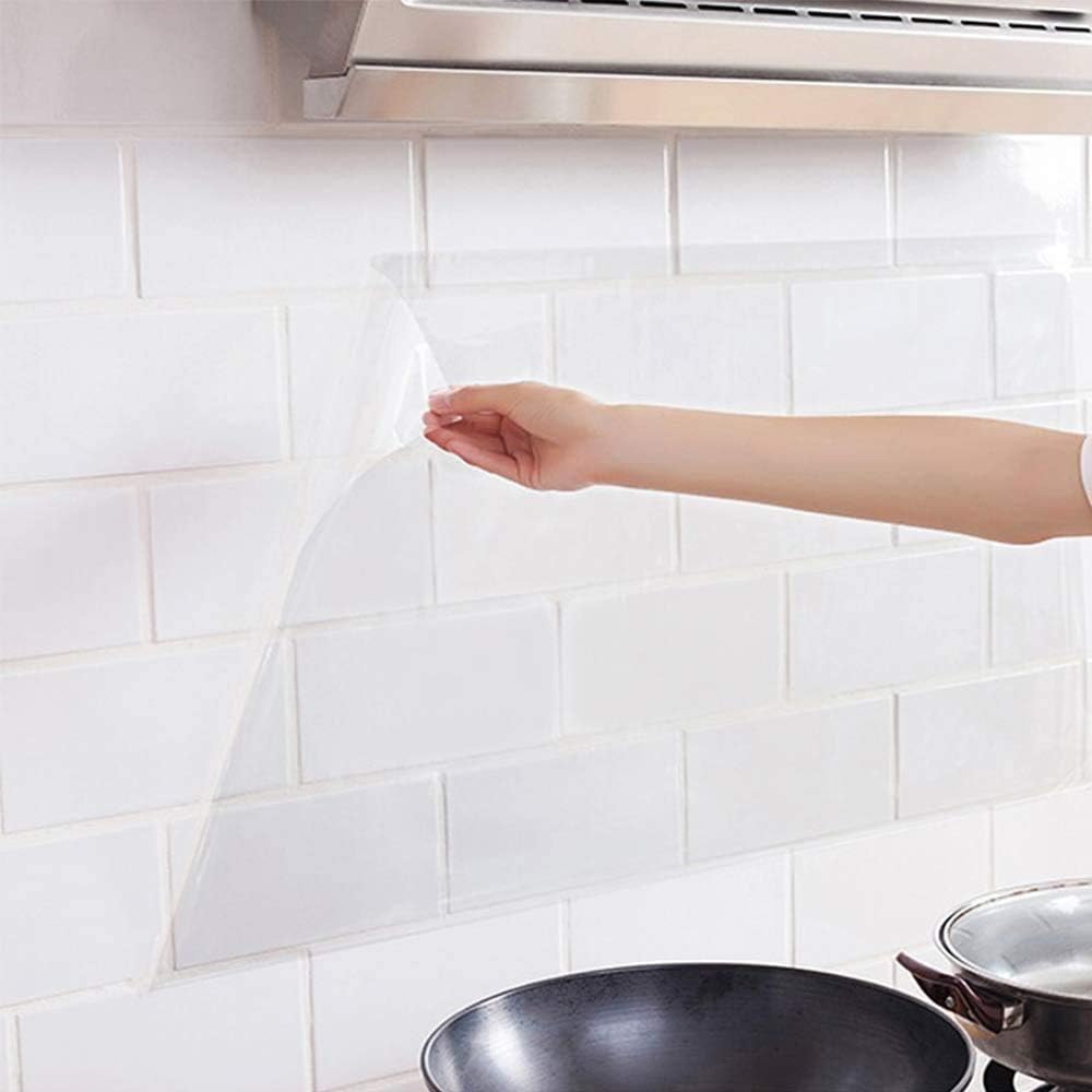 Decoroom Sticky Back Plastic Clear Self Adhesive Wallpaper 40X300cm Book Covers Peel and Stick Waterproof Transparent Vinyl Film Roll Decorative Kitchen Countertop Furniture Stickers Contact Paper - Image 4