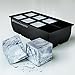 Home-Complete Large Ice Cube Molds-Silicone Tray Makes 8, 2”x2” Big Cubes-BPA-Free and Flexible-Chill Water, Lemonade, Cocktails, Or Any Beverage