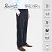 Pembrook Men's Elastic Waist Casual Pants Twill Pants with Zipper and Button - XL - Navy
