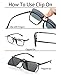 ELIVWR Nighttime Glasses for Men and Women, Anti Glare Eyewear Classic Round Night-driving Glasses (A6-Grey Polarized Lens+yellow Night-Vision Glasses)