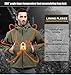 FREE SOLDIER Men Outdoor Tactical Softshell Jacket Waterproof Army Military Hooded jacket (Black XL)