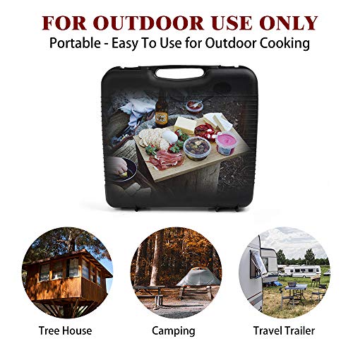 SHINESTAR 7,200 BTU Dual Fuel Portable Propane and Butane Gas Stove with Single Burner and Carry