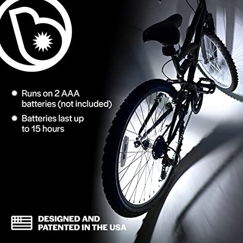 Brightz GoBrightz LED Bike Frame Light - Glowing Bike Underglow Light Bar for Night Riding - 4 Modes Flashing or Steady Glow - Cool Bicycle Lights for Kids, Teens & Adults - Be Cool, Be Safe, Be Seen