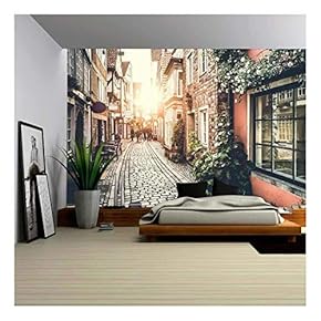 BRAND_NAMEOld Town in Europe at Sunset with Retro...