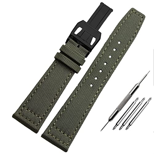SXWVSDHY Nylon Watch Band For IWC Portuguese Pilot Series 20mm 21mm 22mm Wristwatches Band Canvas Bracelet Black Blue Green Watch Strap, Dsb1172