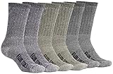 FUN TOES Men's Merino Wool Socks -6 Pack Value- Lightweight,Reinforced-Size 8-12 (2 Black, 2 Blue, 2 Green)