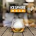 Bella Amazing- Ice Ball Molds, 2.5 Inch Round Ice Cube Molds. This Stackable Slow Melting Ice Sphere Molds are perfect for Whiskey, Scotch, Bourbon, Spirits, or any Drink (4, Black) (4, Clear)