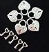 BeeSpring 1 Pieces Heart Shaped Padlock Skeleton Key Wedding Bow Lock Silver Valentine's Day