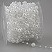 Fowod Pearl Beads Garland / Pearl String / Beaded Wire, 8 mm and 3 mm Mixed, 50 Feet Roll, White