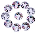10 Wheels Premium Manicure Nail Art Decorations Total of 15000 Gems By Cheeky
