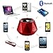 Bluetooth Speakers, beegod Mini Diamond Bluetooth Wireless Stereo Speaker with Mic For Phone and AUX Line In (Red)