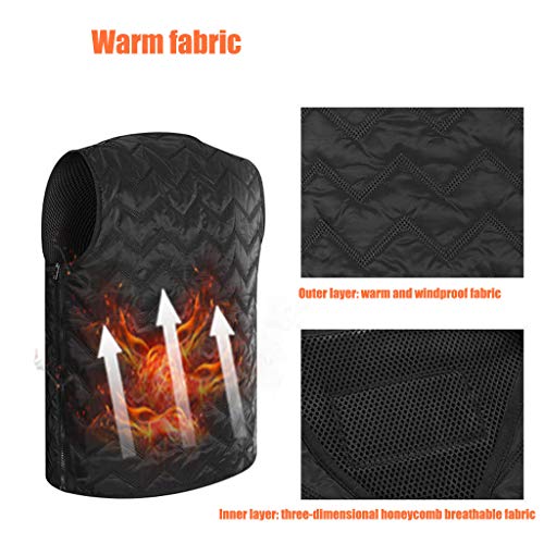 image for Hattfart Men's Jacket Coat Hattfart USB Charging Electric Heated Body 