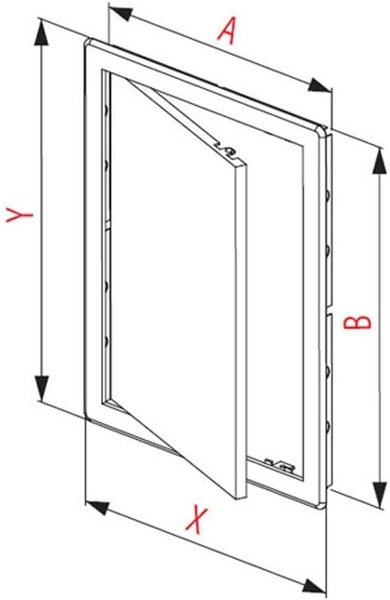 Access Door 300x500mm Access Panels Hatch Inspection ABS Plastic, White - Image 3