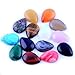 Mutilcolor 12pcs 18X25mm Waterdrop Teardrop Chakra Beads CAB Cabochon Healing Beads Crystal Quartz Stone Random Color Wholesale for Jewelry Making(No Holes)