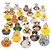 Kicko Alphabet Rubber Duck Toys - 26 Pieces Assorted Duckies for Kids Party Favors, on Birthdays, Baby Showers, All Time Favorite Bath Companion for Summer Beach and Pool Activity