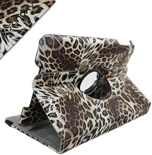 Magnetic 360 Rotating Smart Case Cover for Apple iPad MINI 1/ 2 / 3 rd gen Automatically Wakes and Puts the iPad MINI 3 &amp; 2 &amp; 1 to Sleep by Elegani, LEOPARD BROWN