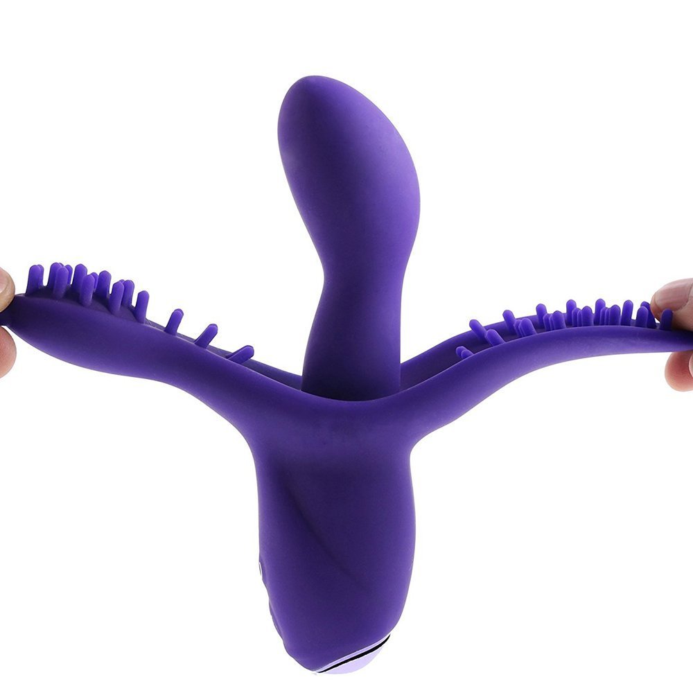 Triple Vibratoren 3-Punkt Vibrator Sux Butterfly für Sie mit Klitoris und Anusreizarm aus Silikon Teaser Play