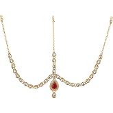 Efulgenz Indian Kundan Bridal Maang Tikka Head Jewelry Hair Accessories