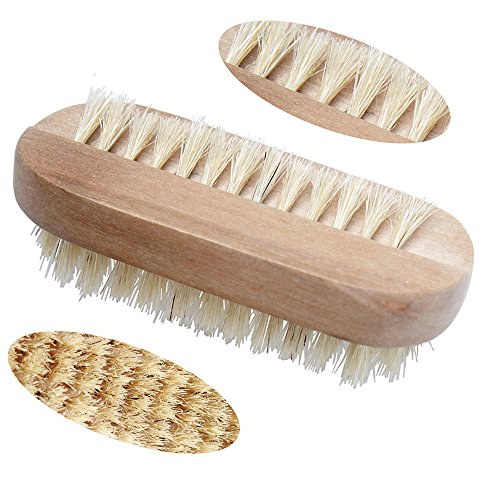 Beautyours Wooden Hand & Nail Brush 2-Pack Set - Natural Bristle SPA Dual Surface Two-Sided - Thumbnail 5