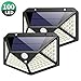 Solar Lights Outdoor 100 Led, Feob Upgraded Super Bright Motion Sensor Light with 270° Wide Angle, Wireless Waterproof Security Wall Lights for Front Door, Yard, Garage, Deck, Pathway, Porch(2 Pack)