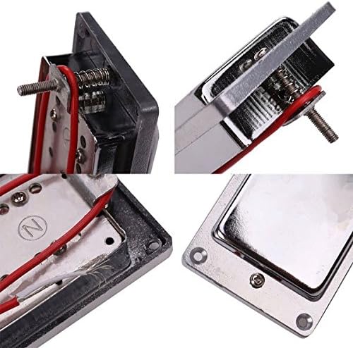 Chrome Twin Coil Electric Guitar Mini Humbucker Pickups One Pair