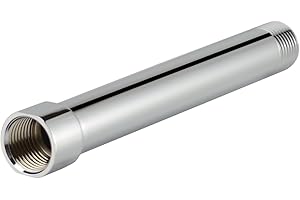 Purelux Shower Arm Extension, 6 inches Shower Head Extender Water Outlet Lowers Existing Shower Head, Chrome Finish Made of Solid Stainless Steel