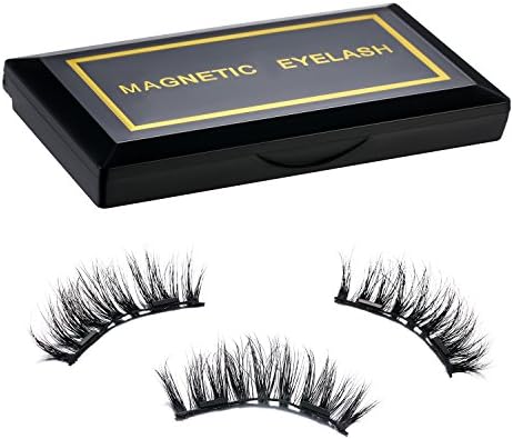 2 Pairs 3D Mink Eyelashes Fur False Magnetic Eyelashes No Glue- Reusable Fake Lashes Extension,Thick Soft & Handmade