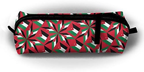 NoveltyFl Jordan Flag Artascope Flower Unique Pencil Case Pen Case Office Organizer Makeup Pouch Stationery Bag Gift For Kids Family