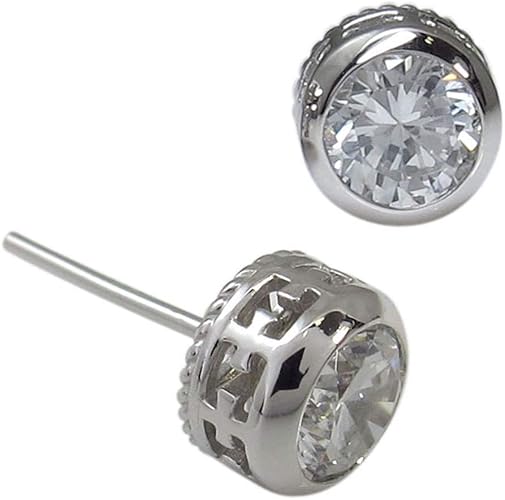 Amazon プレジュール メンズ ユニセックス プラチナ ピアス クロス 大粒 ダイヤモンド 一粒 ピアス 通販