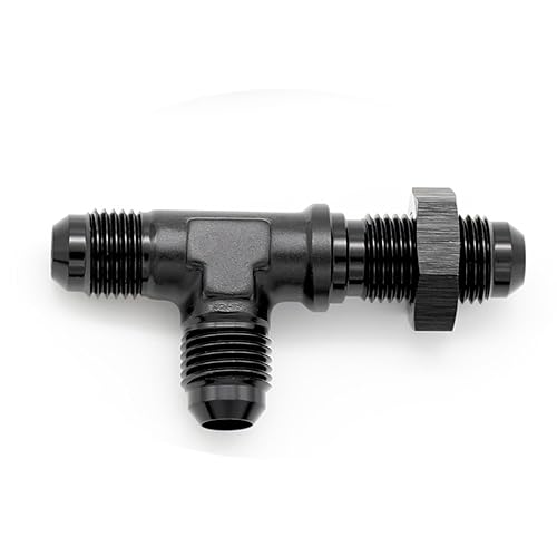 KRD PERFORMANCE Aluminum 6AN -6 AN Male Flare Tee T-Piece Fitting With AN6 Female Swivel On Side Adapter Black　並行輸入品 : KRD PERFORMANCE 90 Degree 6AN Male to 3&frasl;8\" (9.5mm) OD